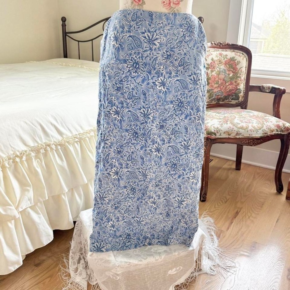 90s blue‎ floral maxi skirt Bushwhacker tagged size 10
